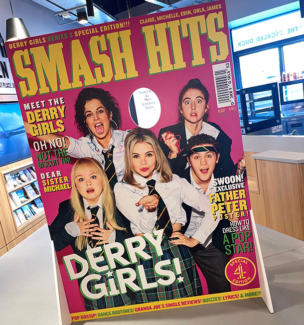 Derry Girls Smash Hits cover prop in Derry VIC